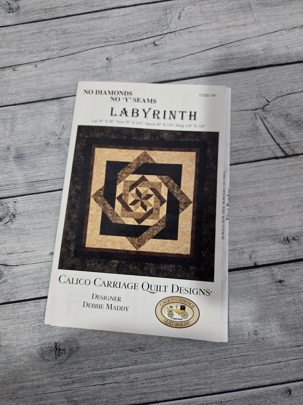 Calico Carriage Quilting Pattern Labyrinth